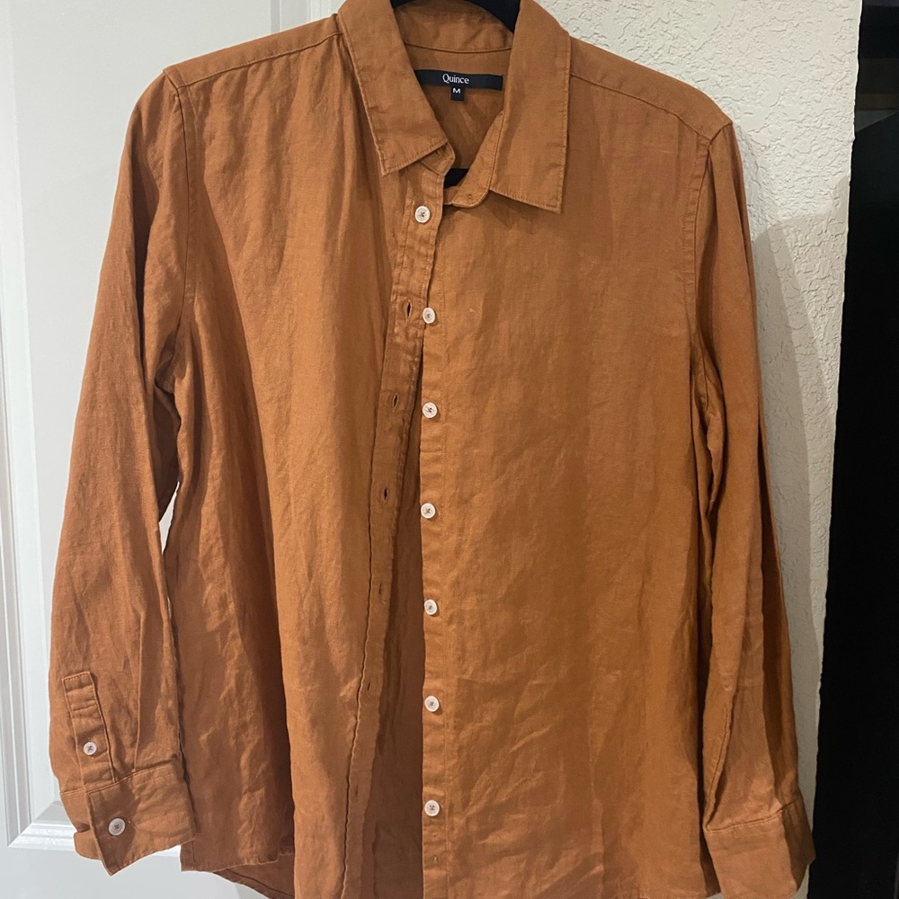 Chico's Women's Brown Button-Up Top